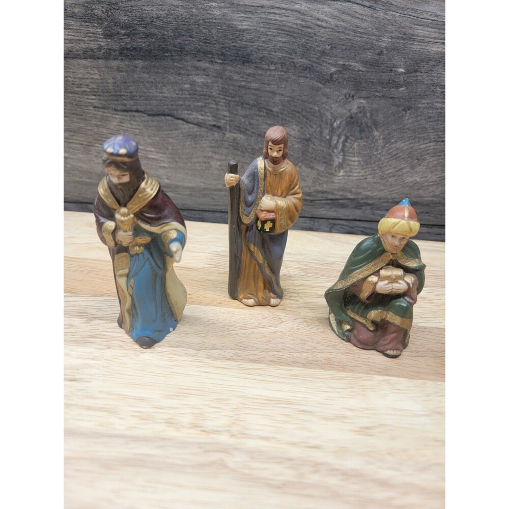 Wintage Crown Accents World Bazaars 3 Wise Men Christmas Nativity